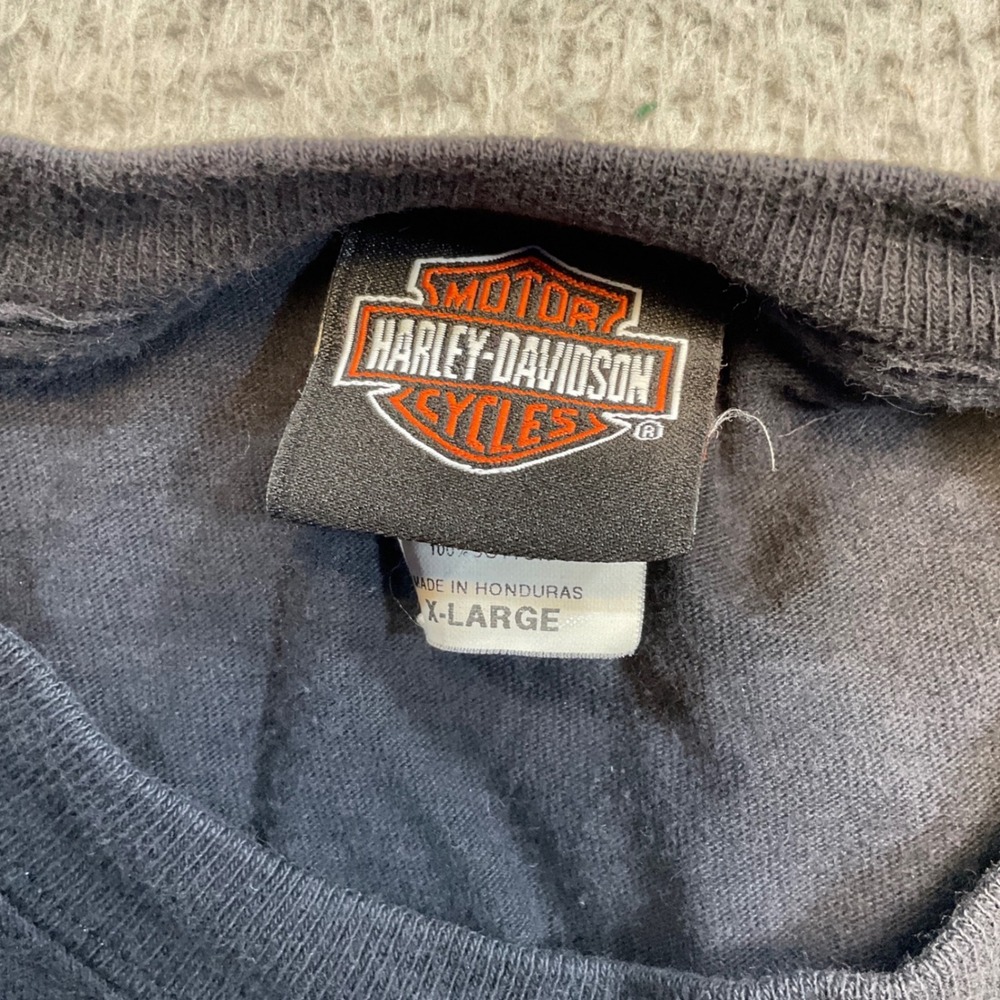 Harley-Davidson T-Shirt Mens XL Black Excellent 2007 Kerstings Pinup Pocket Tee - Picture 7 of 7